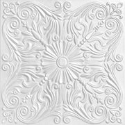 Spanish Silver Foam Glue-up Ceiling Tile (21.6 sq. ft./Case), Pack of 8, Plain White