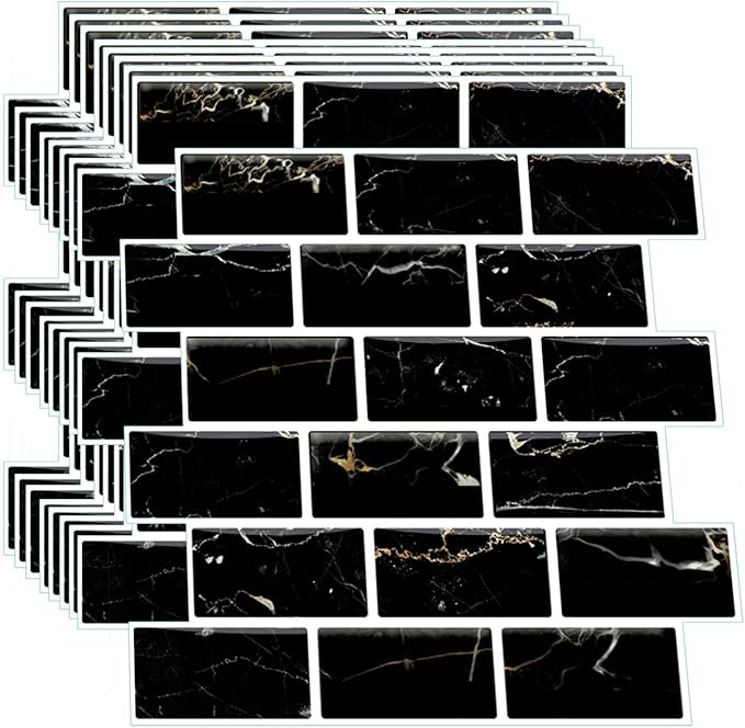 10-Sheet Tiles Peel and Stick Backsplash, 11.8in x 11.8in,White Subway 3D Wall Panels