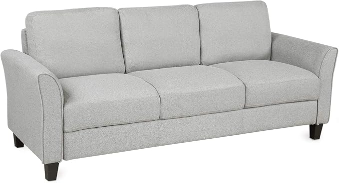 76" Modern Couch for Living Room, 3 Seater Sofa,Linen Upholstered Loveseat