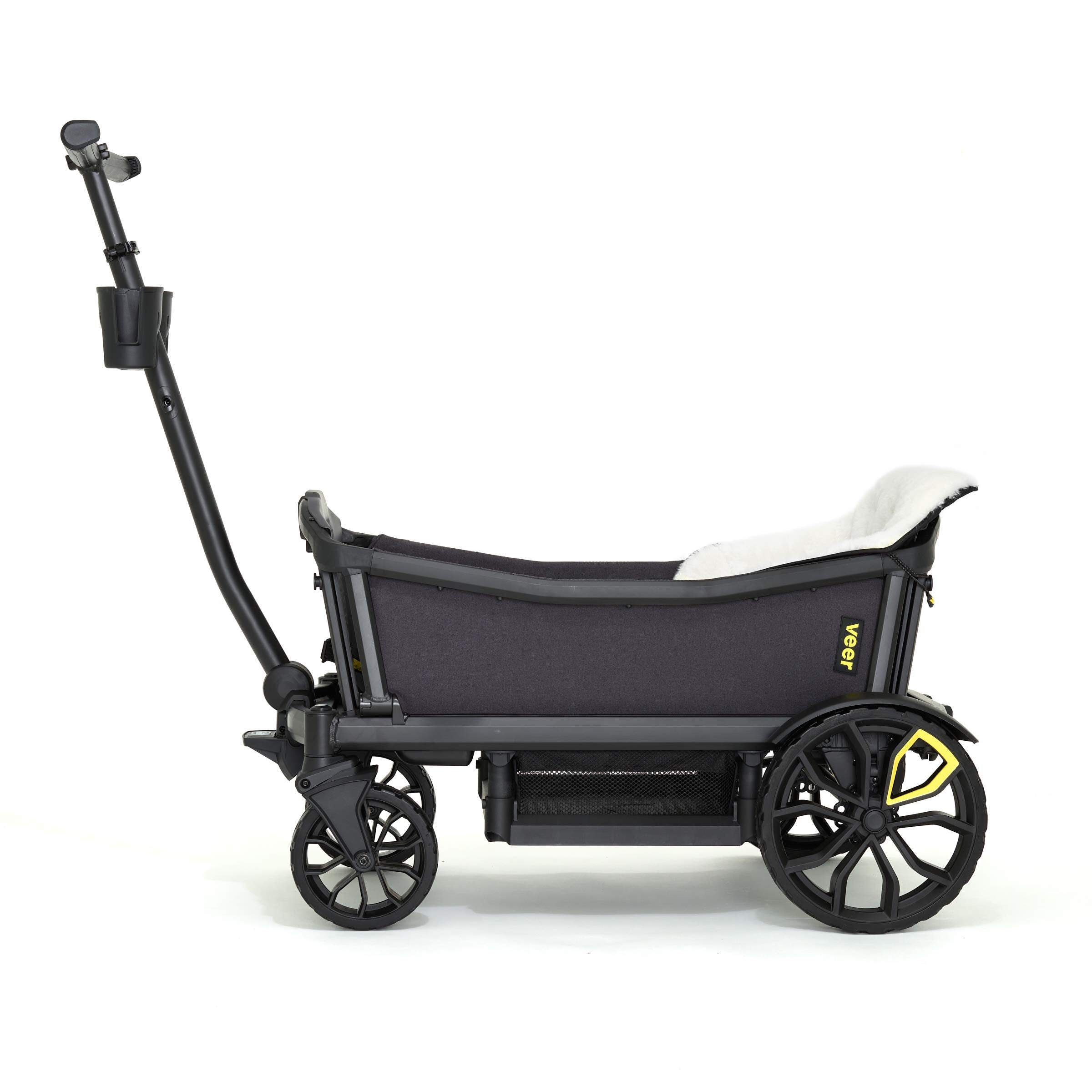 Seat Cover - Polyester, Compatible with Veer Cruiser 2 Seater Stroller, Black