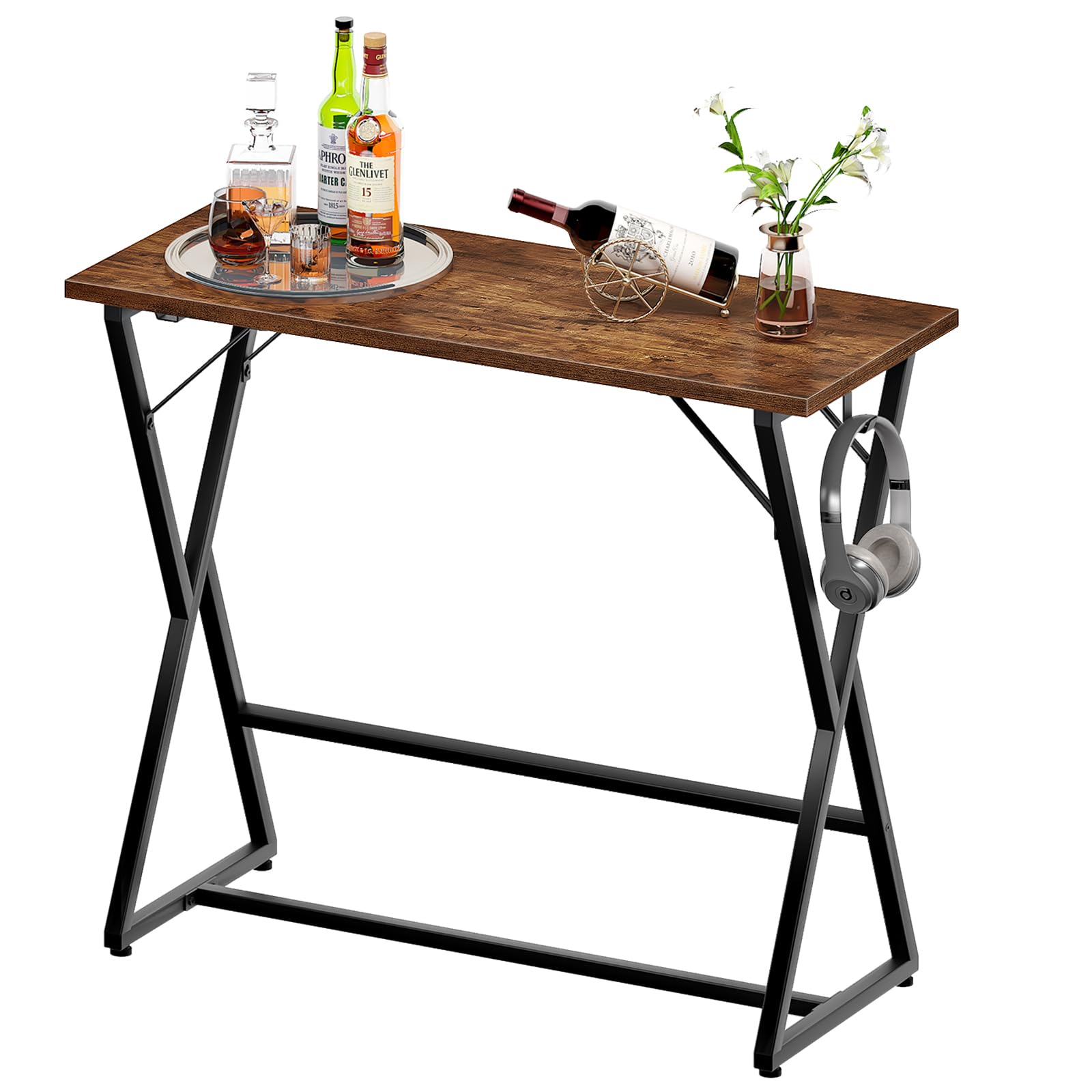 39.4 Inch Bar Table, Counter Height Rectangular Bar Table