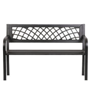 Park Garden Bench Outdoor Metal Benches,400 lbs Cast Iron Steel Frame Chair