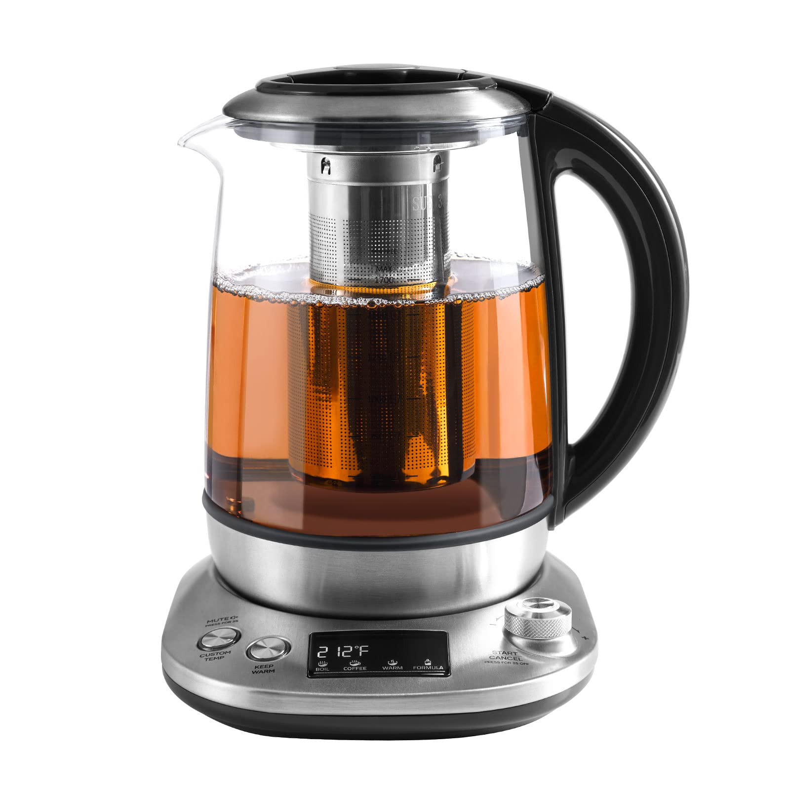 Electric Tea Kettle with Removable Infuser, 9 Preset Brewing Programs, Temperature Control