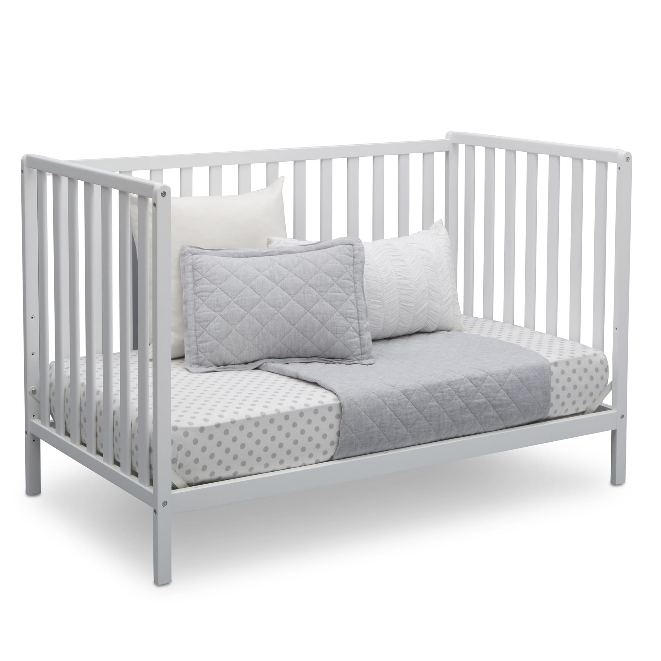 Heartland 4-in-1 Convertible Crib - Greenguard Gold Certified, Bianca White