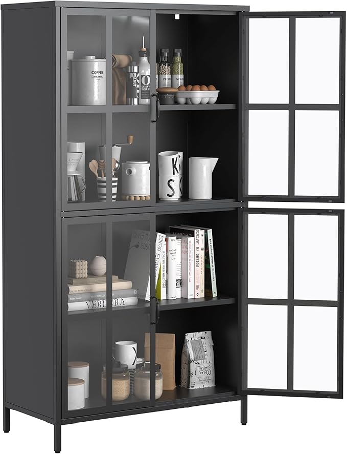 Buffet Cabinet with Storage,Metal Sideboard Cabinet for Kitchen, Dining Room