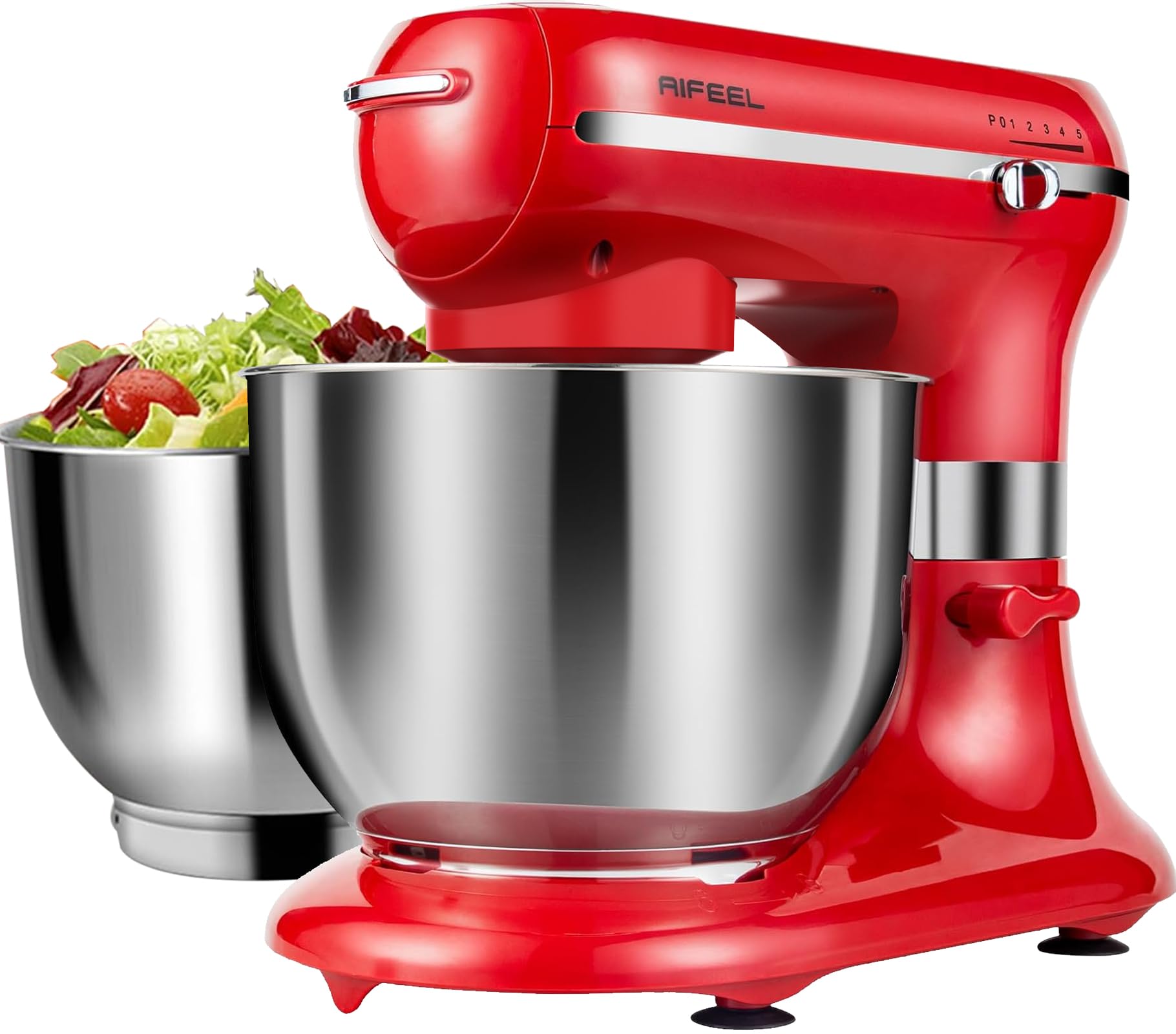 Stand Mixer,Electric Food Mixer with 7.5QT+5.5QT Two Stainless Steel Bowls