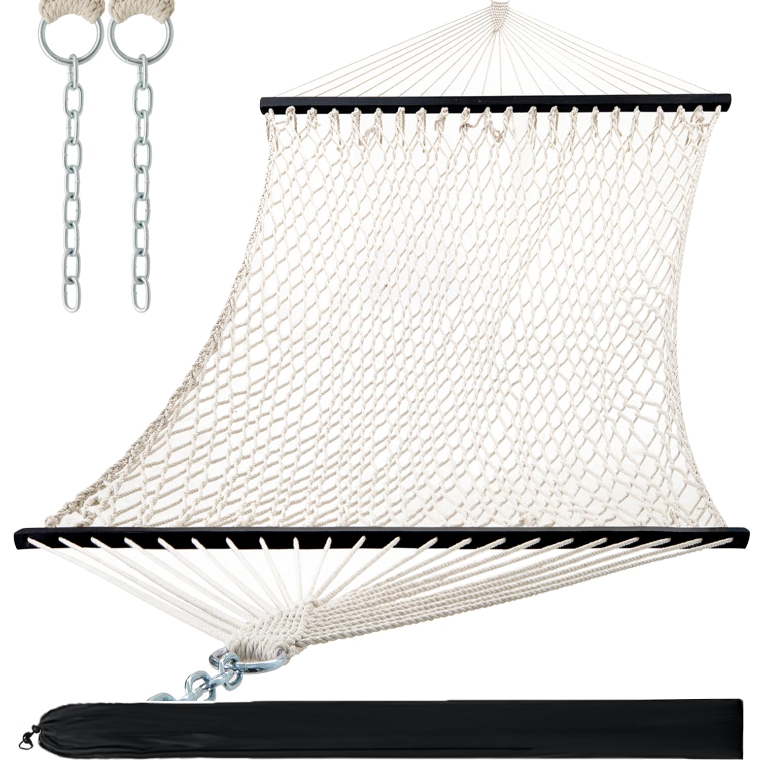 Double Hammocks for Outside, 13ft Traditional Rope Hammock for 2 Person