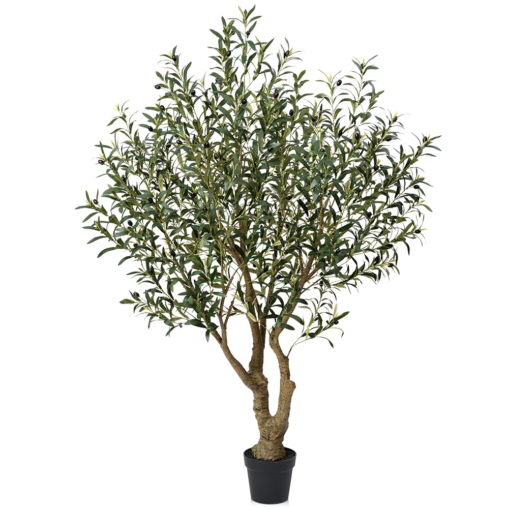 Olive Tree Artificial Indoor 6ft - UV Resistant Large Fake Plants