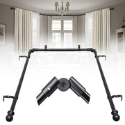 Bay Window Curtain Rods, 1 Inch 3 Sides Adjustable Curved Curtain