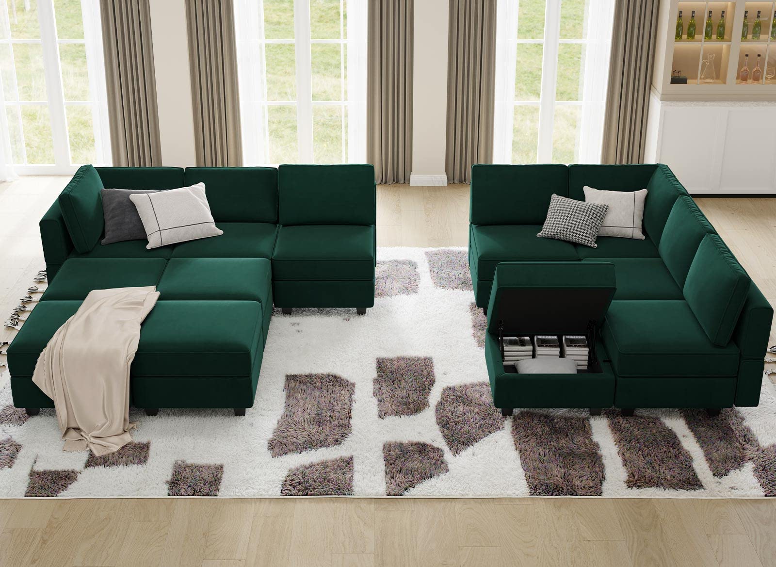 Oversized Modular Sectional Sofa U Shaped Sectional Couch