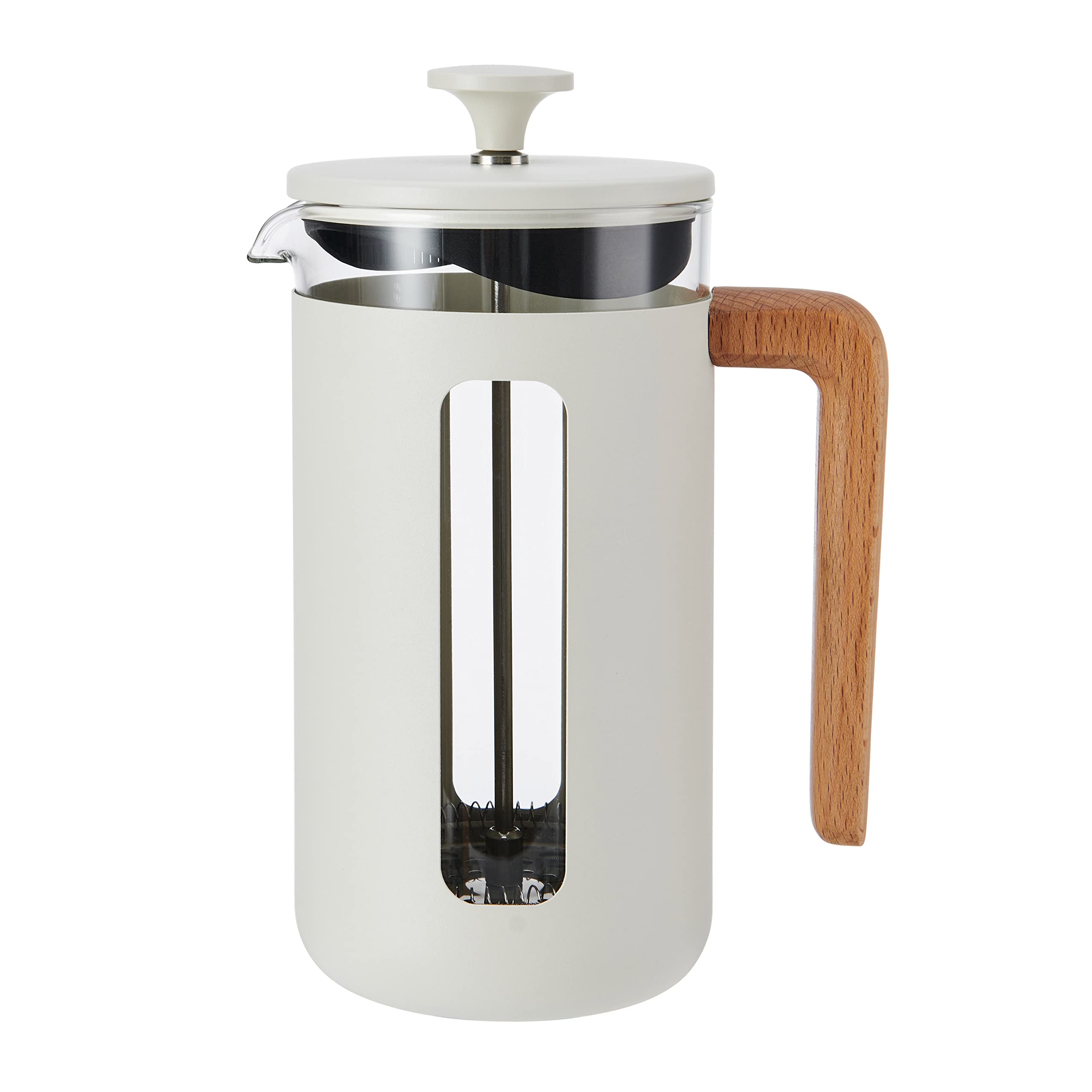 Pisa Cafetière 8-Cup 1L, Large French Press Coffee Maker Heat-Resistant Borosilicate Glass