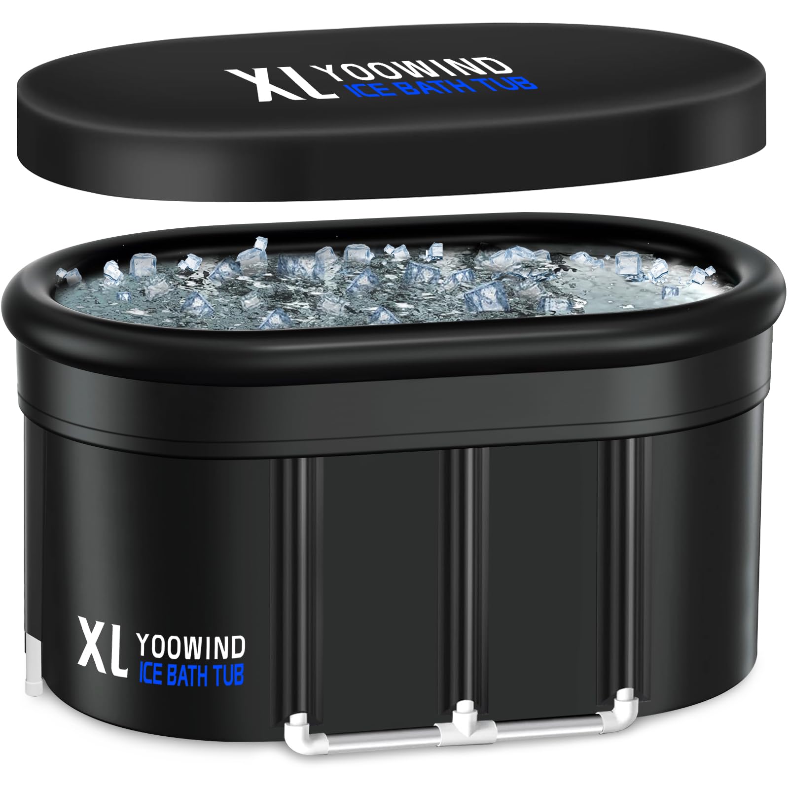 150 Gal Cold Plunge Ice Bath Tub, Large Size for Athletes Up to 6'5'' Tall