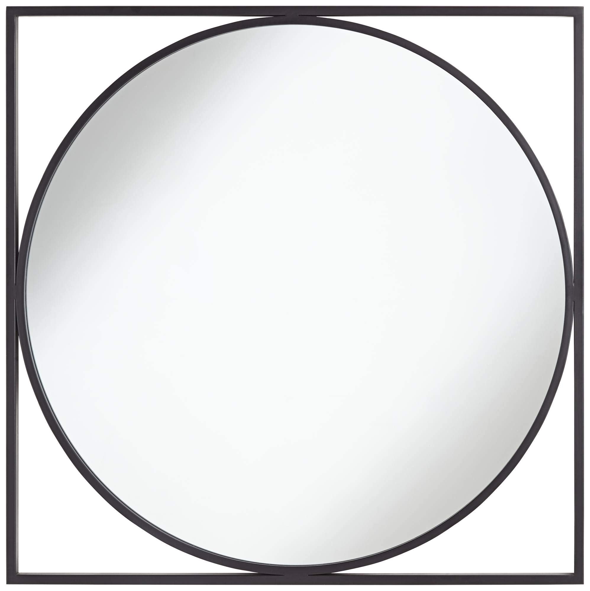 Revel Square Vanity Decorative Wall Mirror Modern Minimalist Matte Black