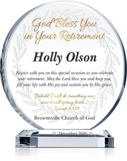 Custom Religious Retirement Gift for Pastor, Elder, Church Member, Co-Worker