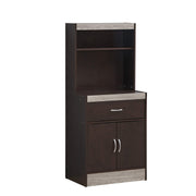 54"" Tall Open Shelves, 1-Drawer and Bottom Enclosed Storage