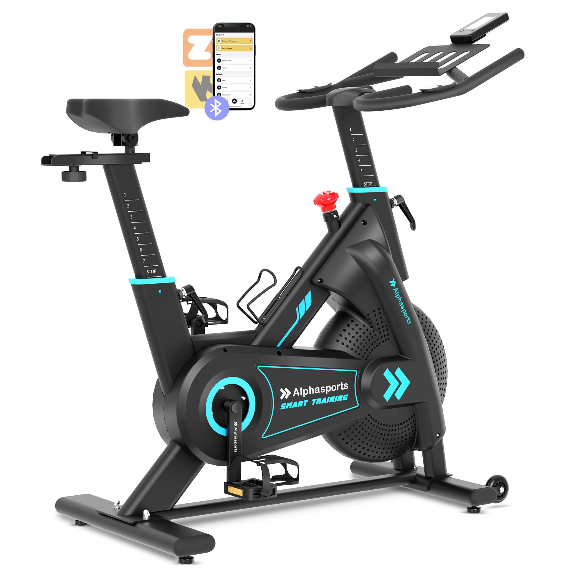 Exercise Bike, Brake Pad/Adjustable Magnetic Stationary Bike for Home