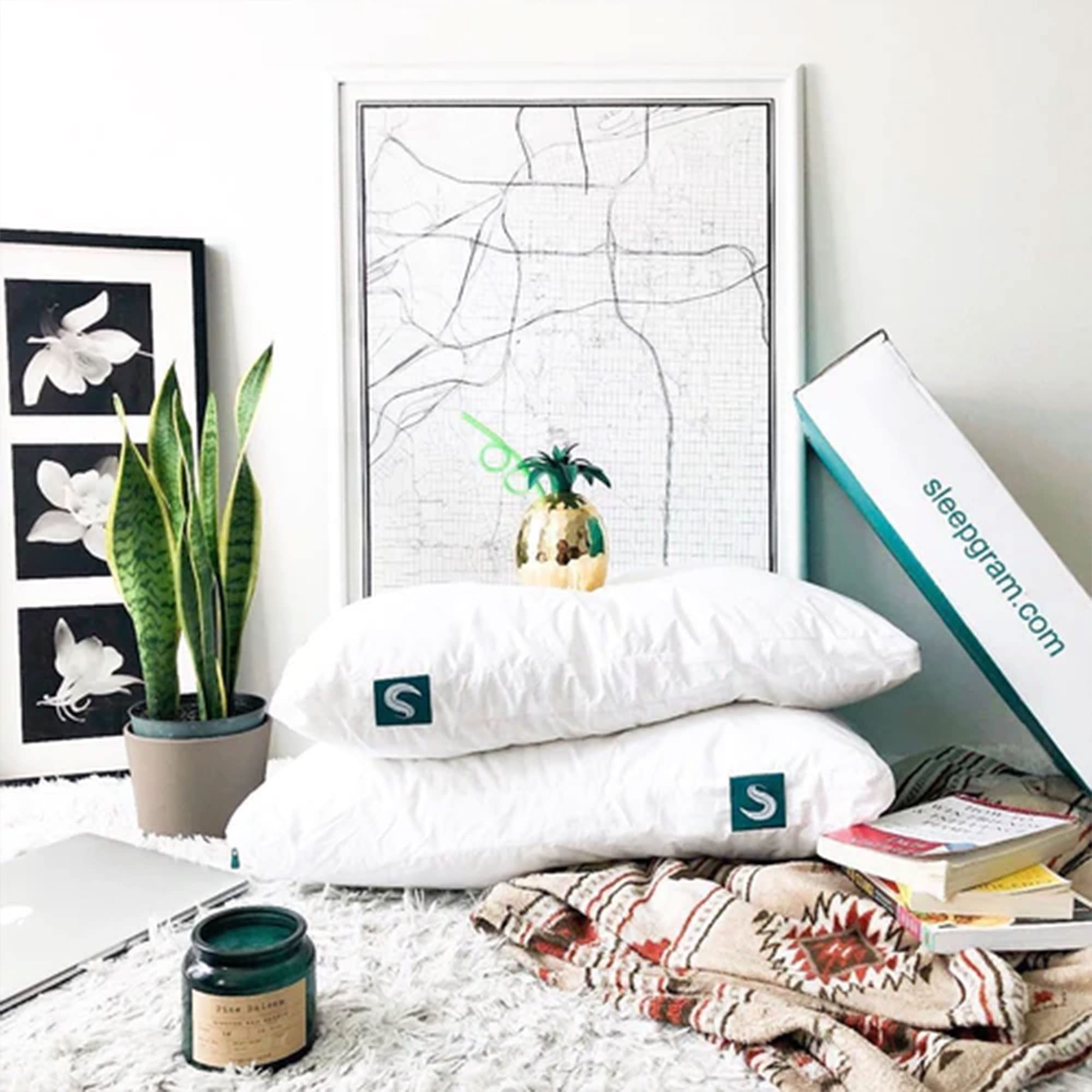 Cooling Bed Pillow & Removable Cover for Sleeping Sets, Queen Size