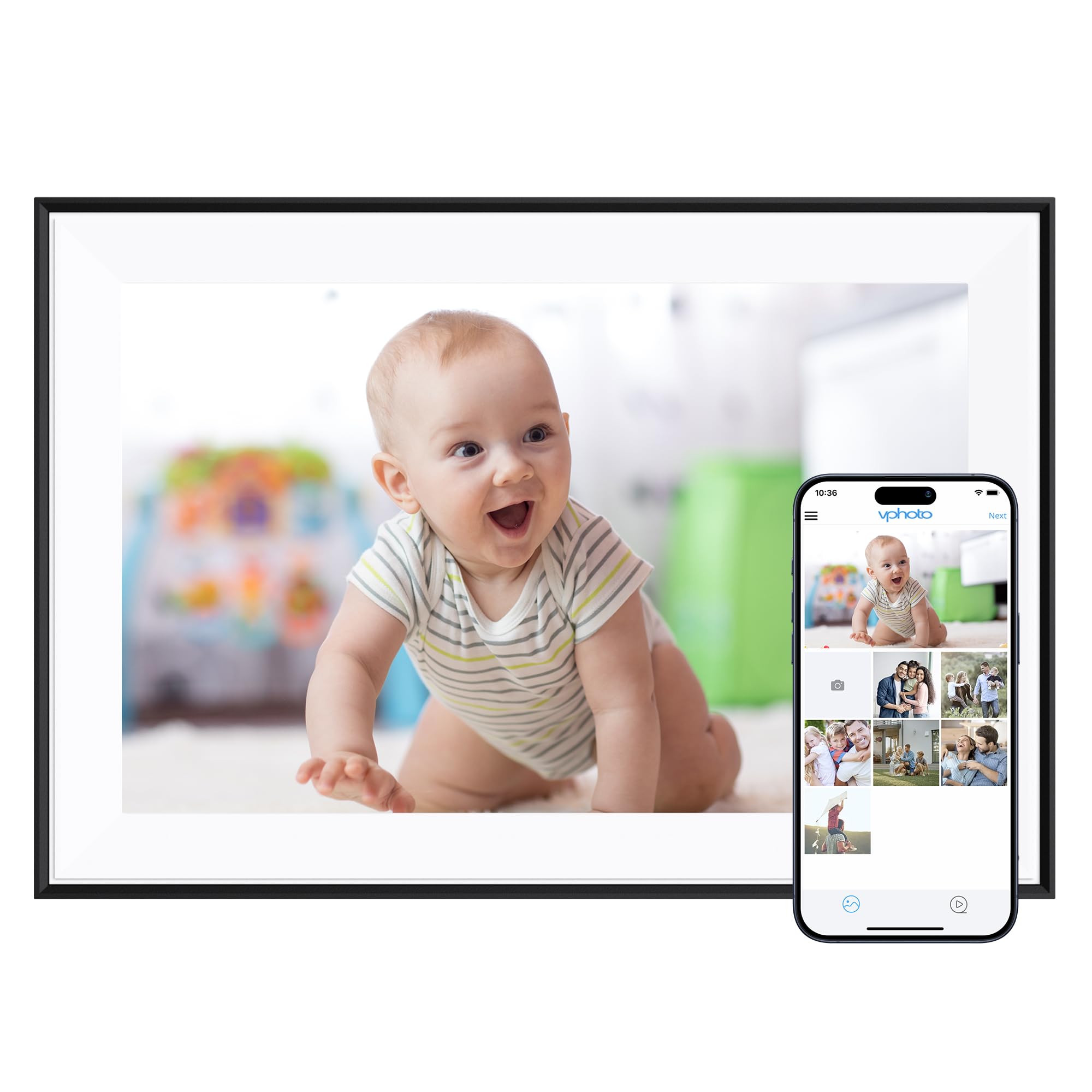 10.1'' WIFI Digital Picture Frame - 1280*800 HD IPS Touch Screen Digital Photo