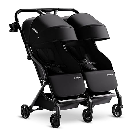 Double Ultralight Stroller, Lightweight Side by Side Stroller, Two Large