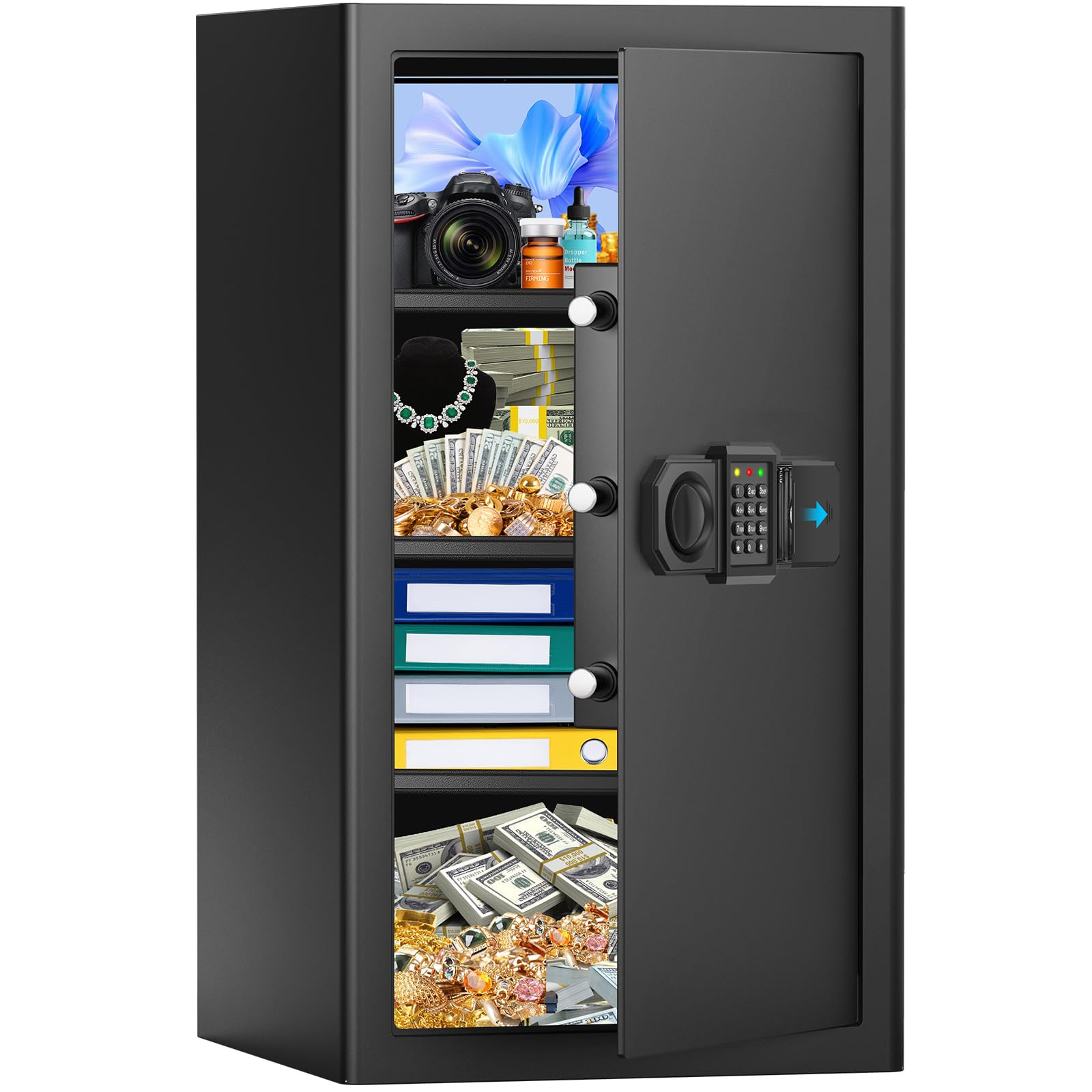 6.2 Cuft Large Fireproof Safe Box, Home Safes Water and Fireproof