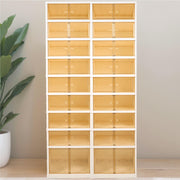 9-Tier Foldable Shoe Cabinet Organizer with Clear Magnetic Doors, Holds Up to 36 Pairs