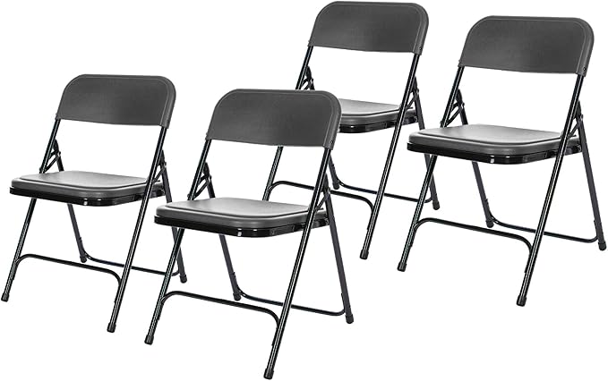 Lightweight Plastic Folding Chair – Blue, 500 lb Capacity