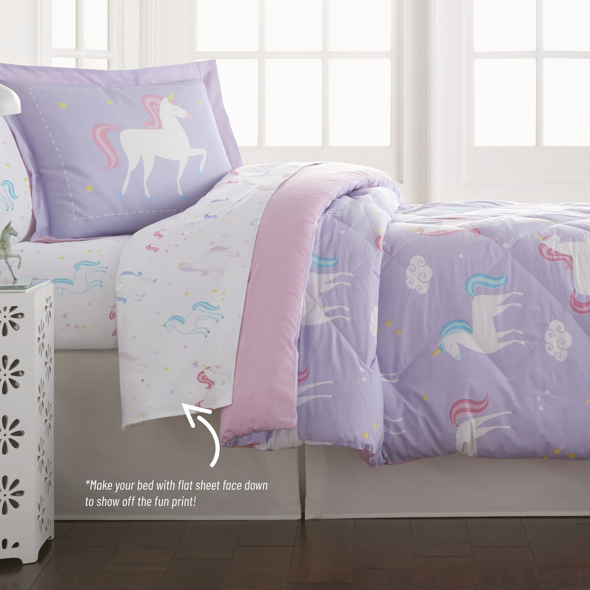 5-Piece Twin Bedding Set – 100% Cotton Comforter, Sheets & Pillowcase