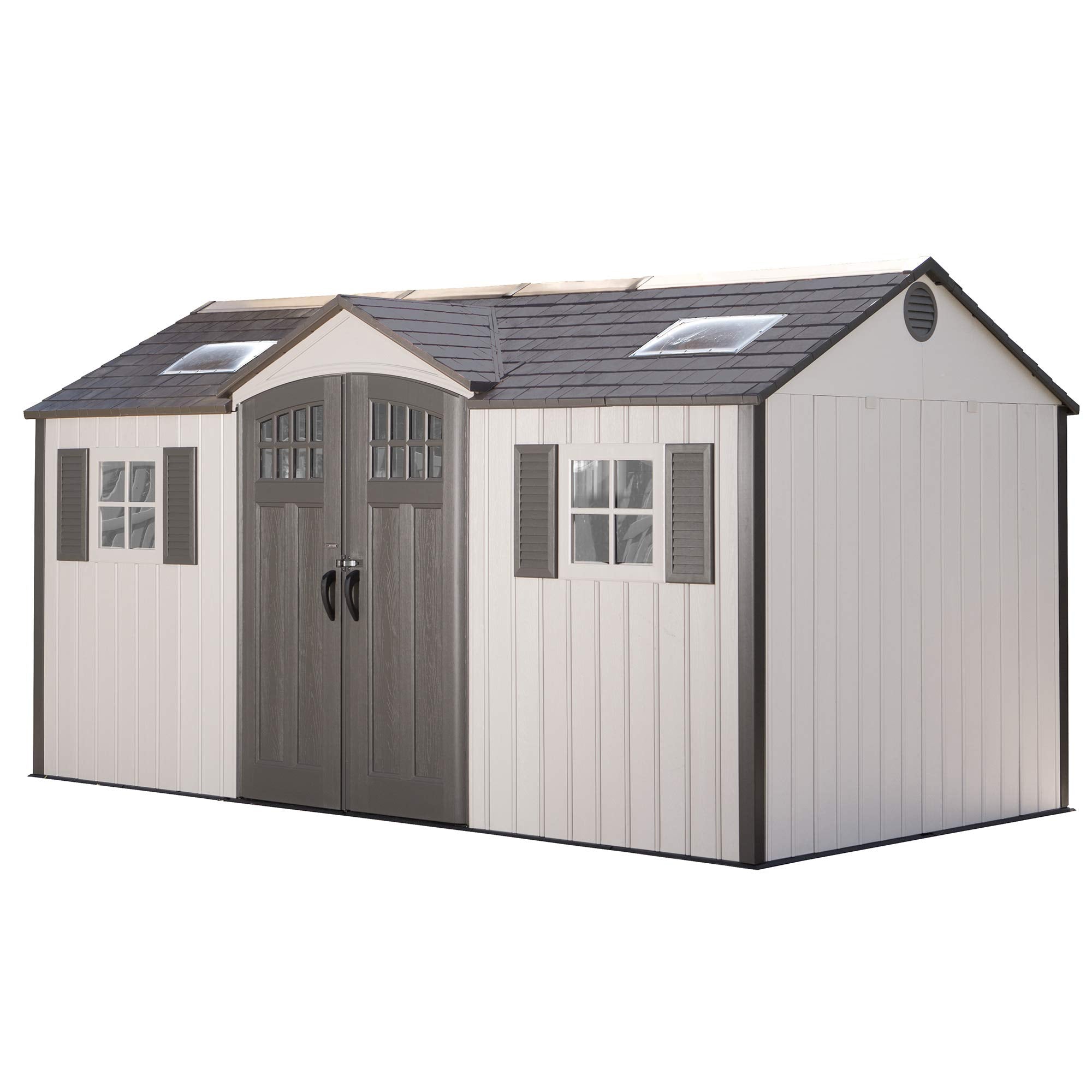 60138 Outdoor Storage Shed, Desert Sand, 15 x 8 Feet