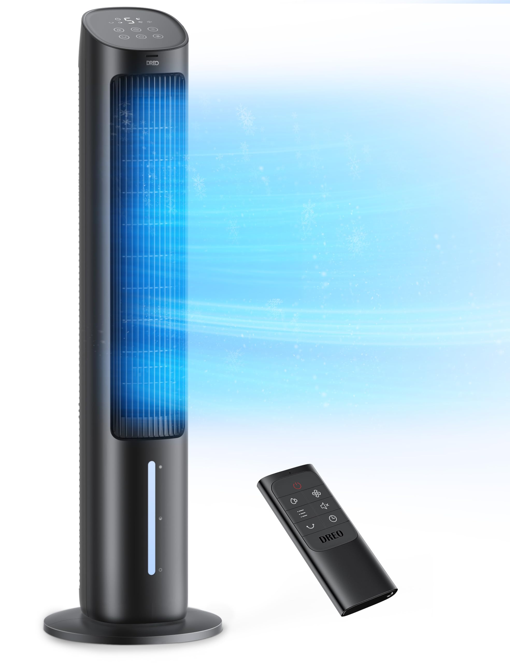 40" Evaporative Air Cooler, Cooling Fans That Blow Cold Air with 80° Oscillating