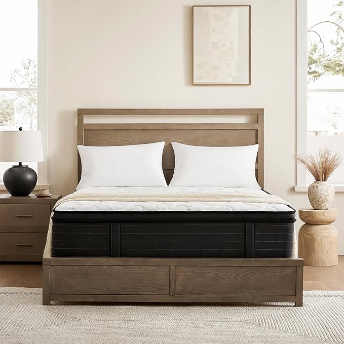 Queen Mattress 12 Inch Mattress Queen Size - Memory Foam & Pocket Coils Springs