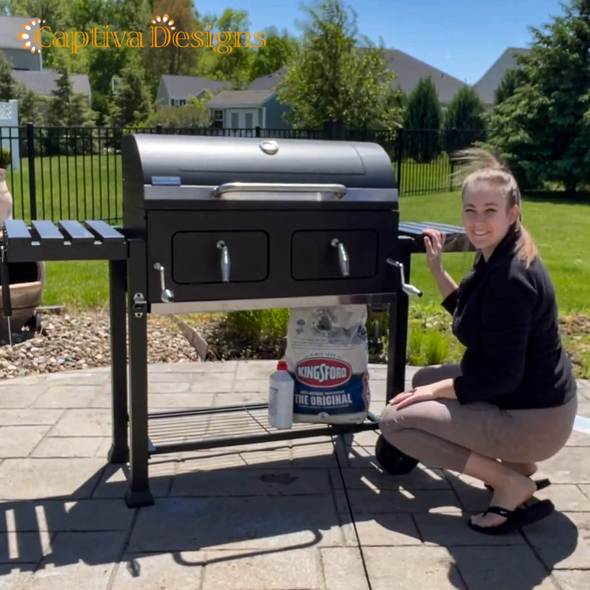 Extra Large Charcoal BBQ Grill with Oversize Cooking Area(794 SQIN), Outdoor Cooking Grill