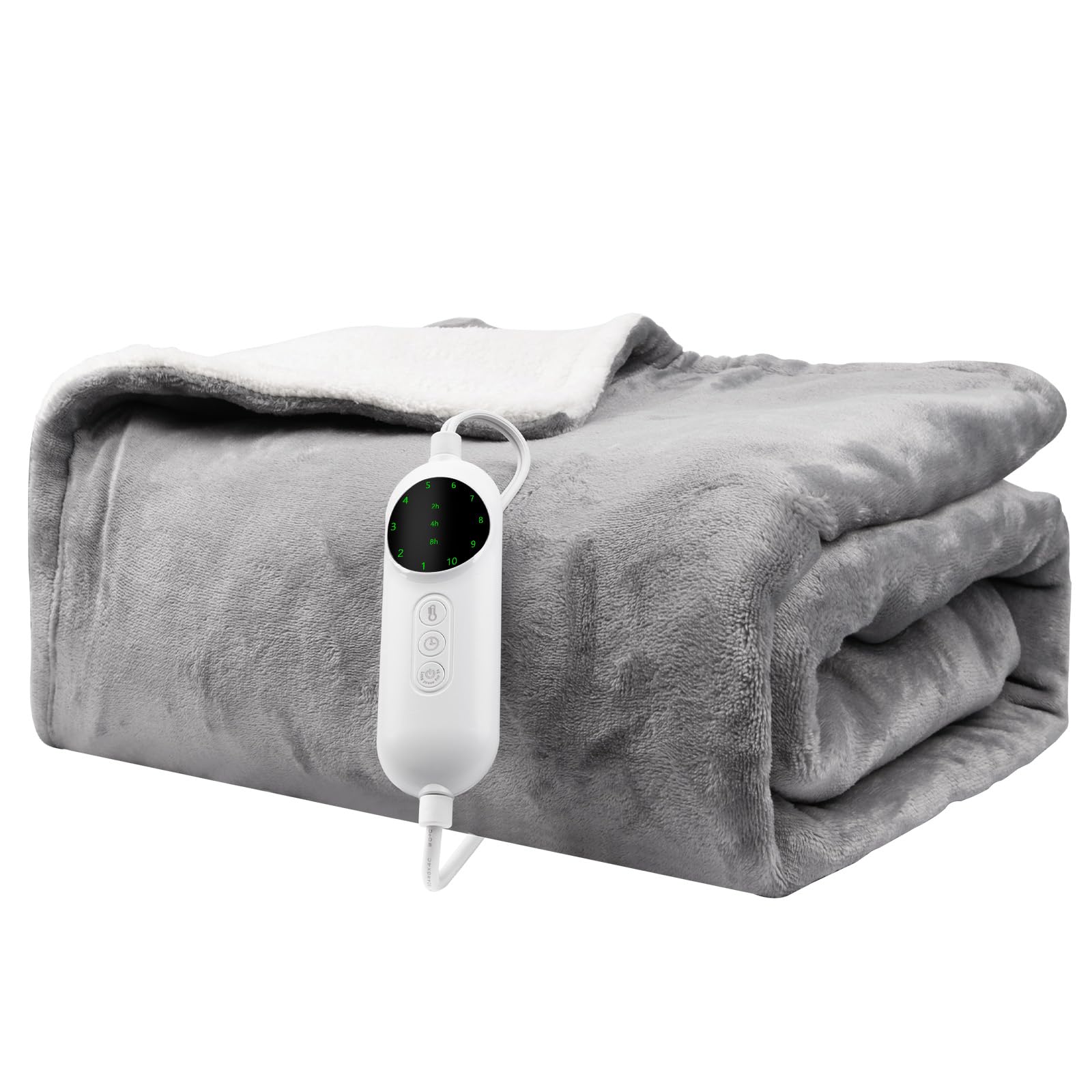 Heated Blanket Electric Throw with 2-8H Time Settings