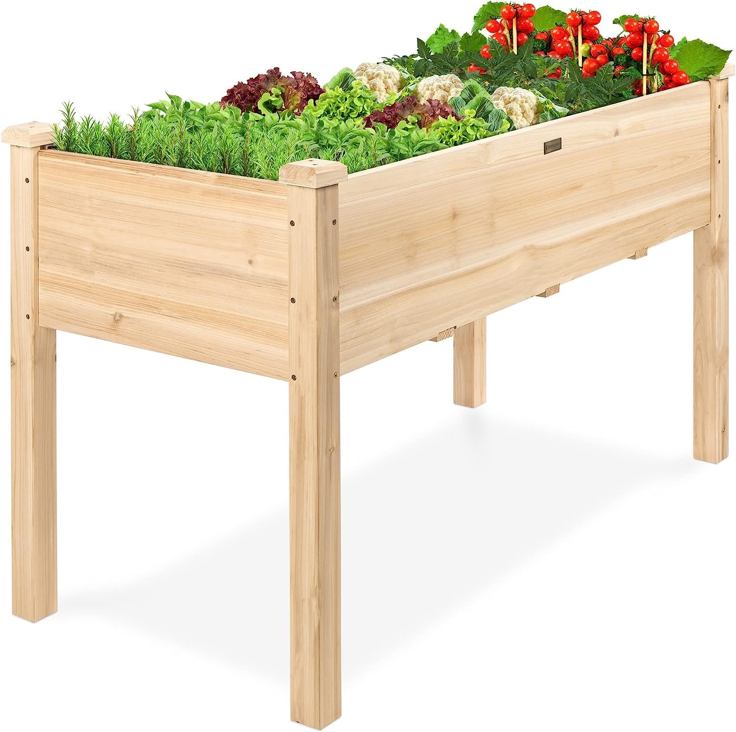 Raised Garden Bed with Legs, Naturally Rot-Resistant Elevated Wood Planter Box Stand
