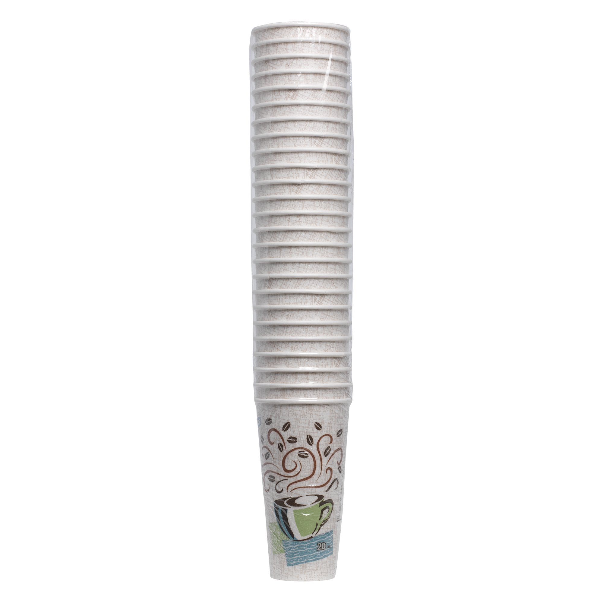 Touch 20 oz Paper Coffee Cups By GP PRO, Coffee Haze Design