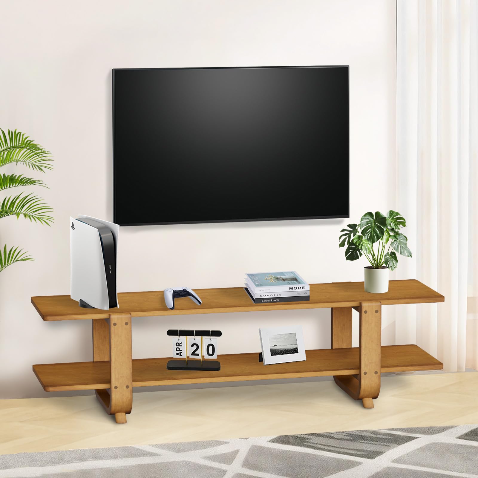 TV Stand for TVs up to 65", Accent Entertainment Center with Storage