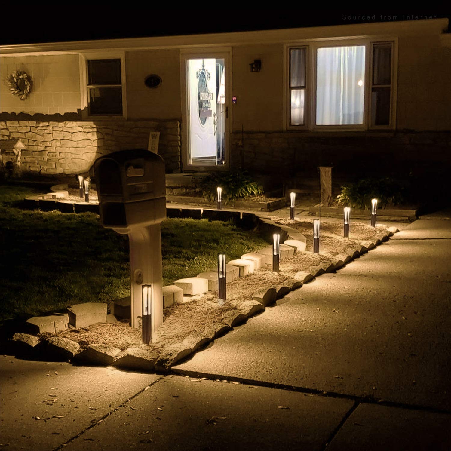 10-Pack Low Voltage Landscape Pathway Lights, LED Bollard Path Lights