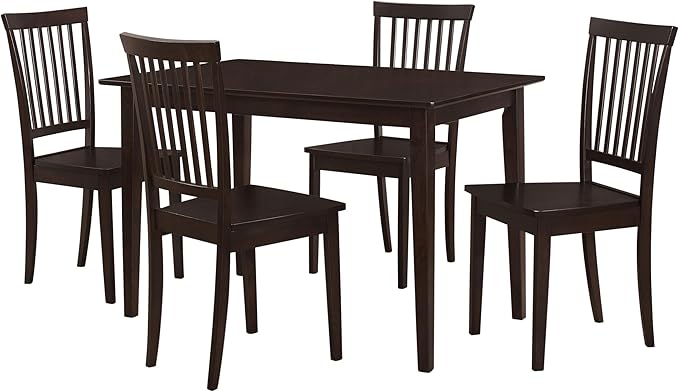 Taraval 5-piece Dining Set with Bench Cappuccino and Dark Brown