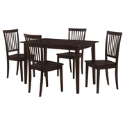 Taraval 5-piece Dining Set with Bench Cappuccino and Dark Brown