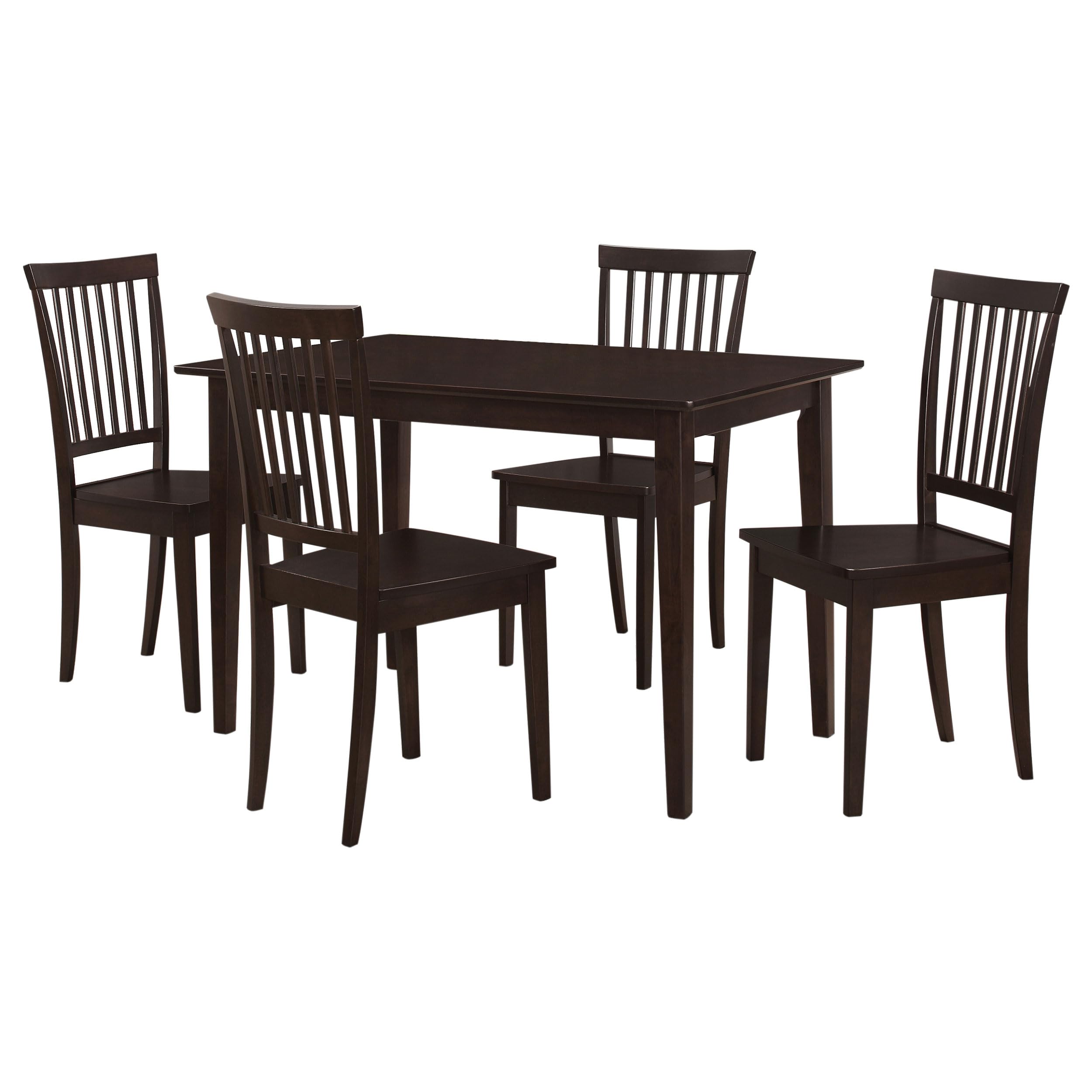 Taraval 5-piece Dining Set with Bench Cappuccino and Dark Brown