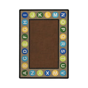 Alphabet Spots Rug, Earthtone, 7'8" x 10'9"