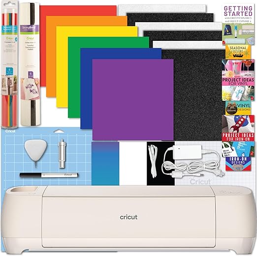 Joy Machine with Smart Vinyl, Transfer Tape and Weeding Tool Bundle
