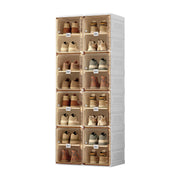 Shoe Organizer Storage Box, Portable Folding Shoe Rack for Closet with Magne