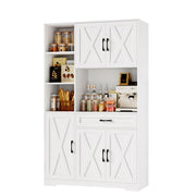 71" Tall Kitchen Pantry Storage Cabinet, Farmhouse Food Pantry Cabinet