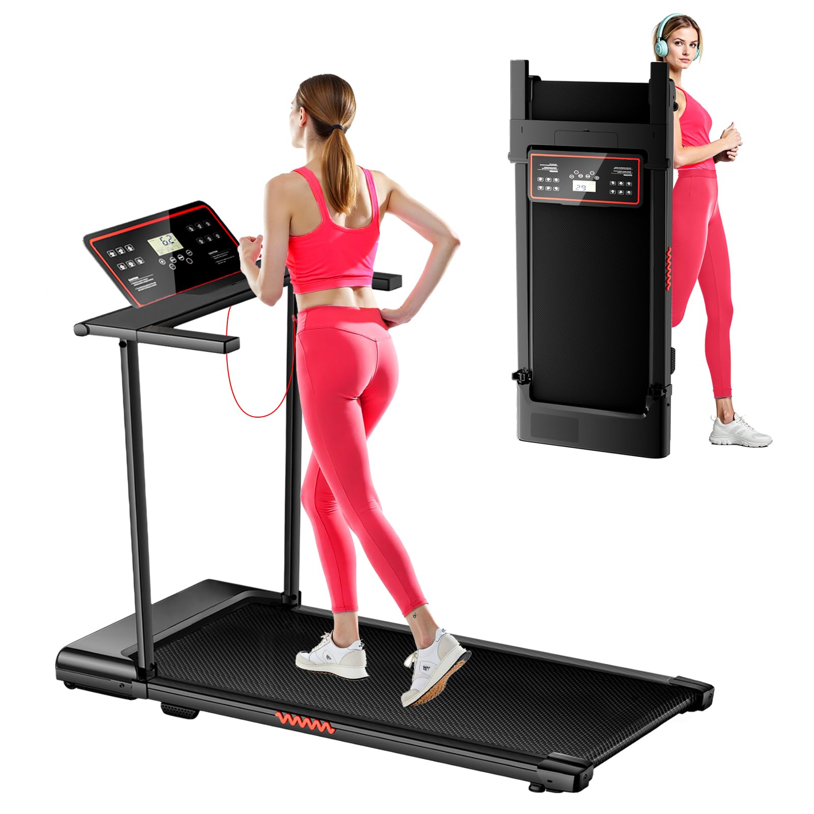 Treadmills for Home, Electric Walking Pad Treadmill with 12 Preset Programs