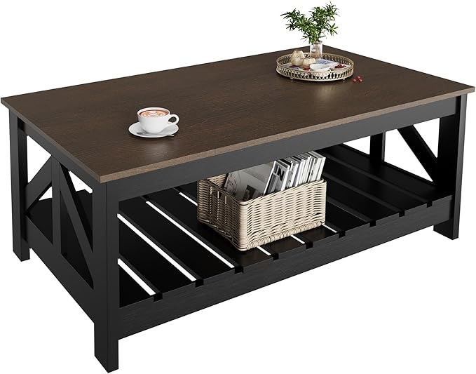 39" Farmhouse Coffee Table, Coffee Tables for Living Room
