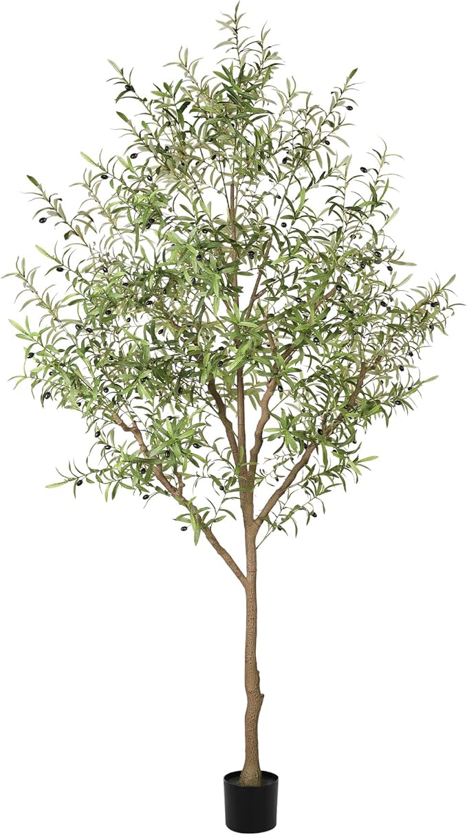 Olive Trees Artificial Indoor - Faux Olive Tree 7ft with Large Olive Branches