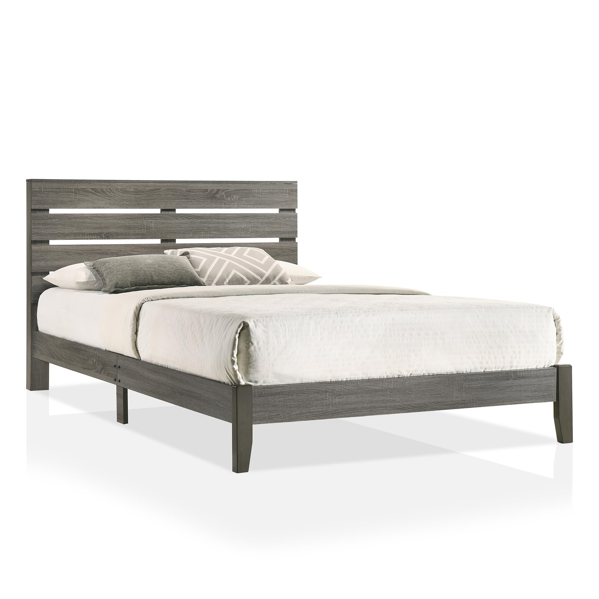Kaya Transitional Wood Platform Bed with Tapered Legs,Bed Frames