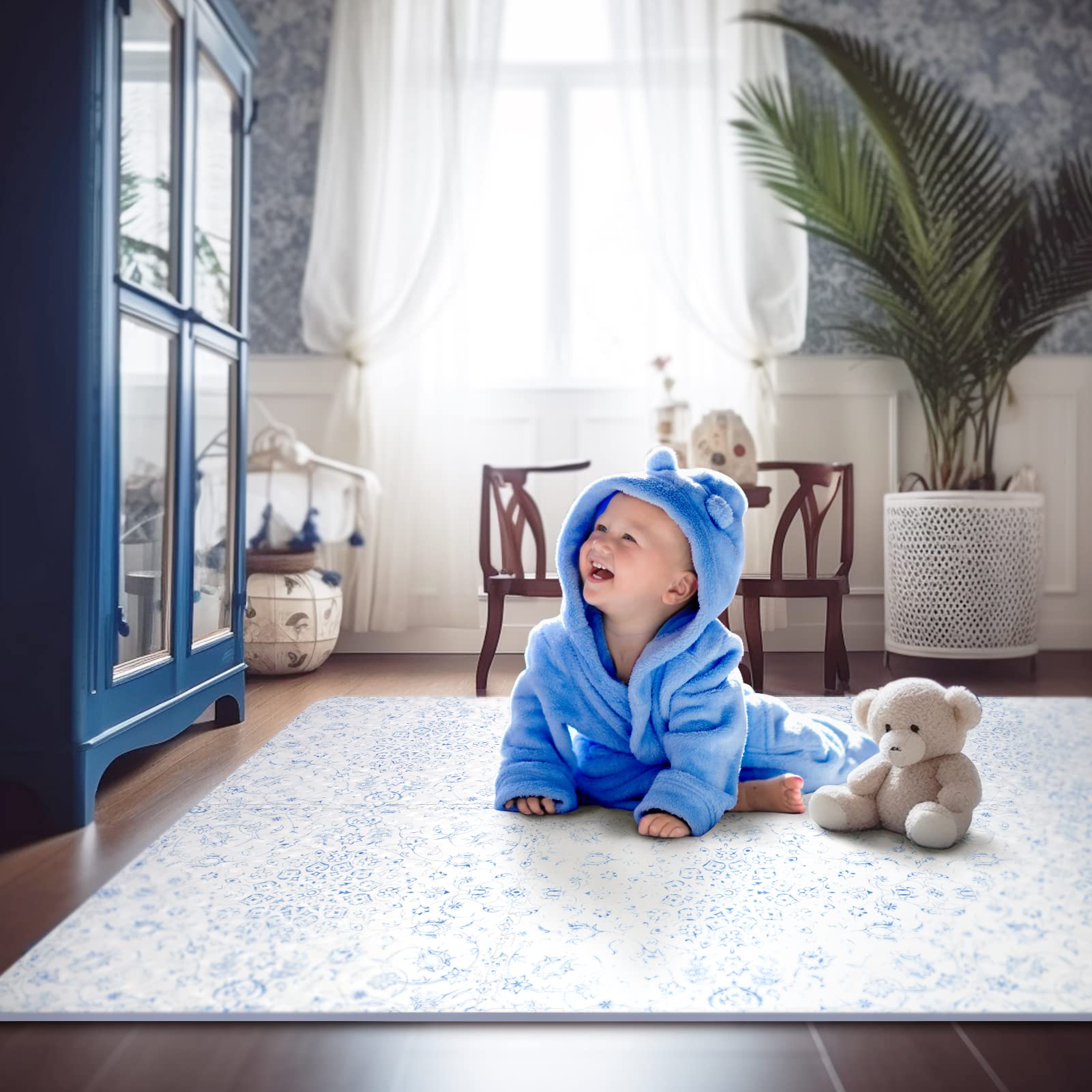 Extra Large Baby Play Mat - 4FT x 6FT Non-Toxic Foam Puzzle Floor Mat for Kids & Toddlers