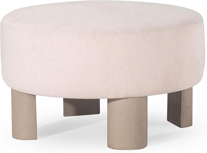 Celia Contemporary Large Round Upholstered Ottoman