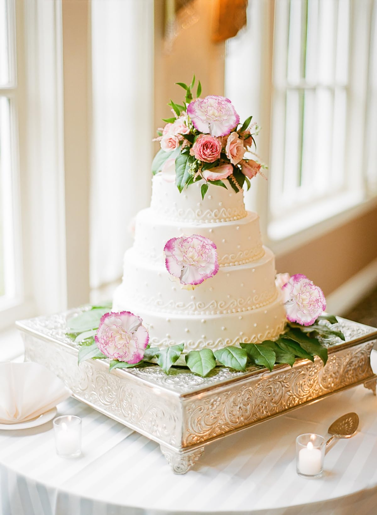 Carnations Artificial Flowers 21 Heads Silk Carnations